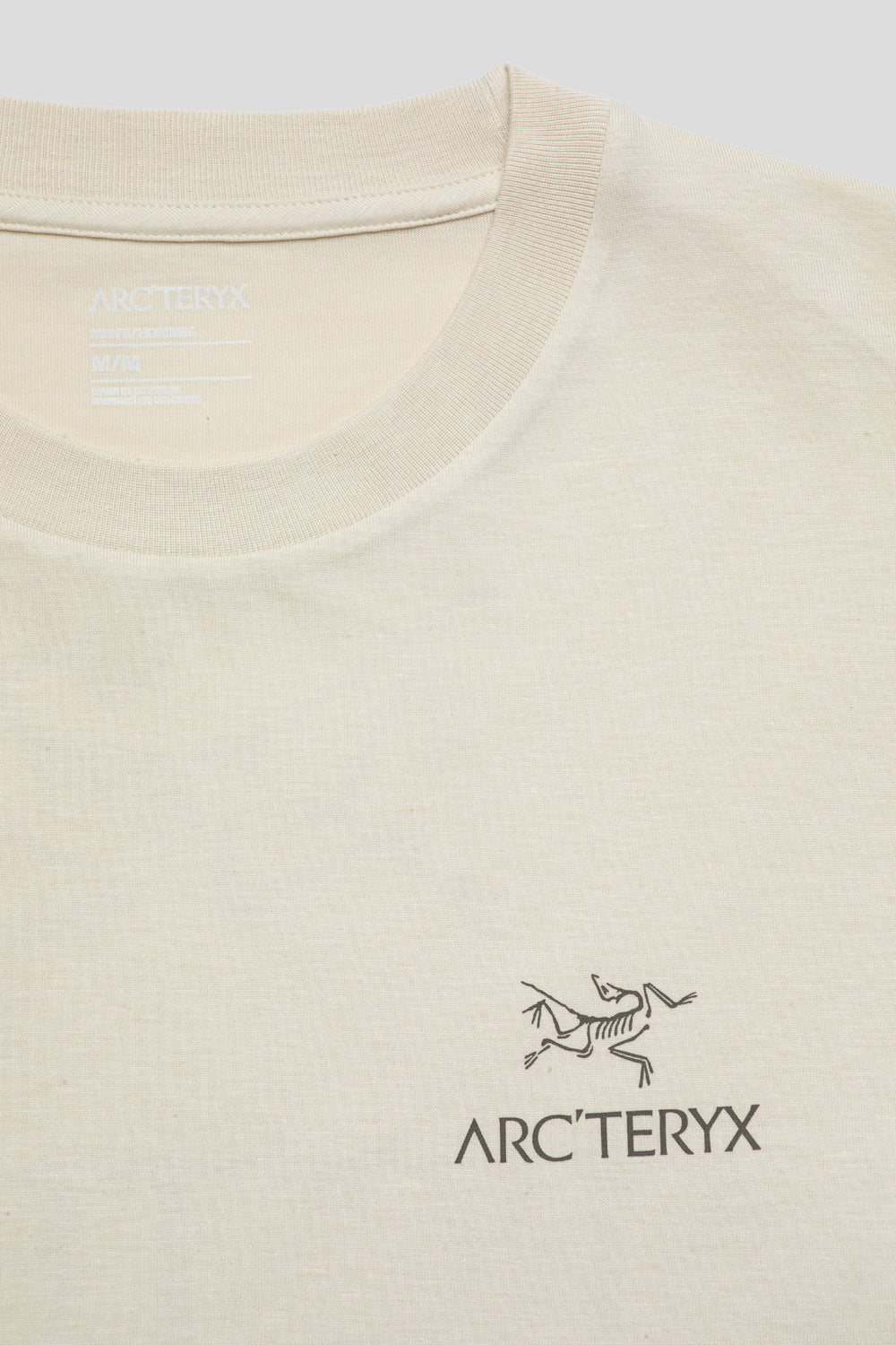 Arc'teryx Kragg SL Cotton Bird Word Tee SS 'Sea Salt / Monogoose'-thumbmail-3