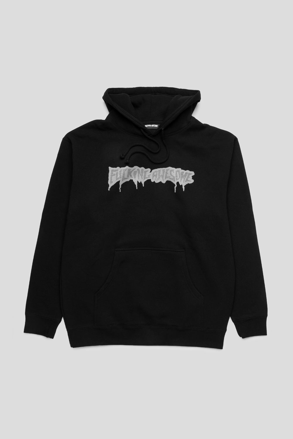Fucking Awesome Reflective Drip Logo Hoodie 'Black'-thumbmail-1