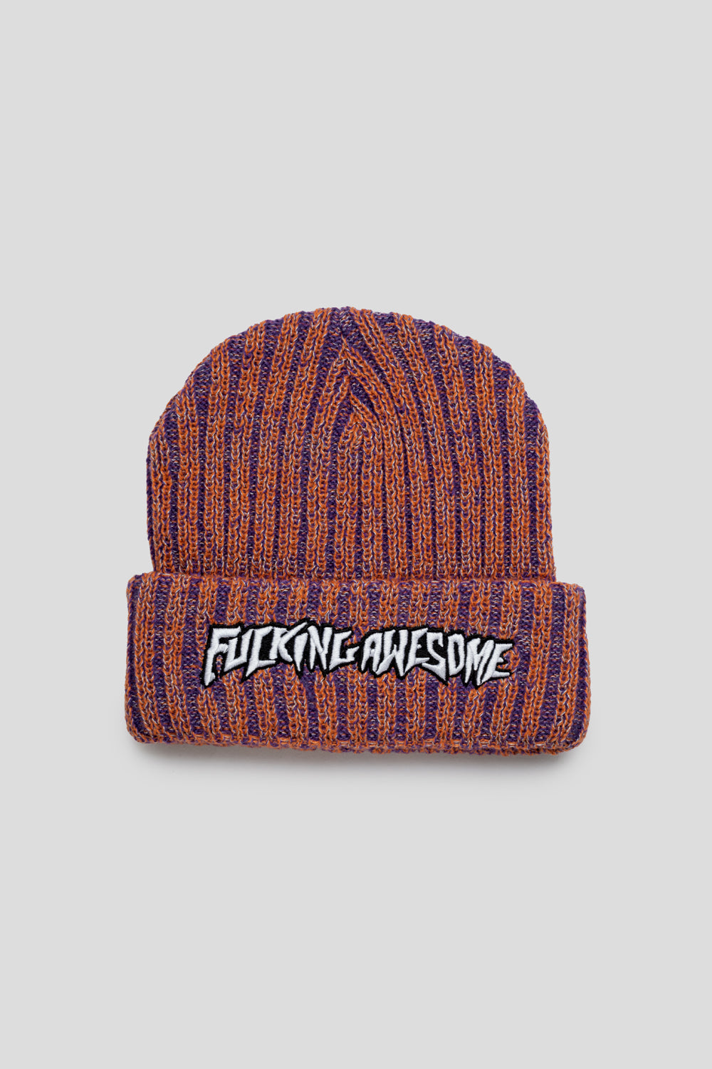 Fucking Awesome Reflective Stripe Beanie 'Orange'-thumbmail-1