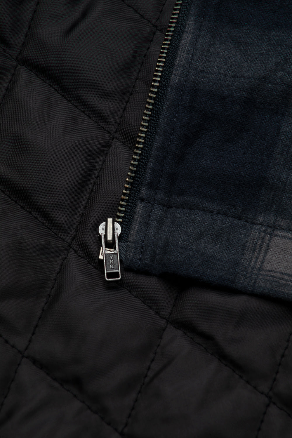 Gramicci Zip-Up Insulated Flannel Shirt 'Navy Shadow Plaid'-thumbmail-7