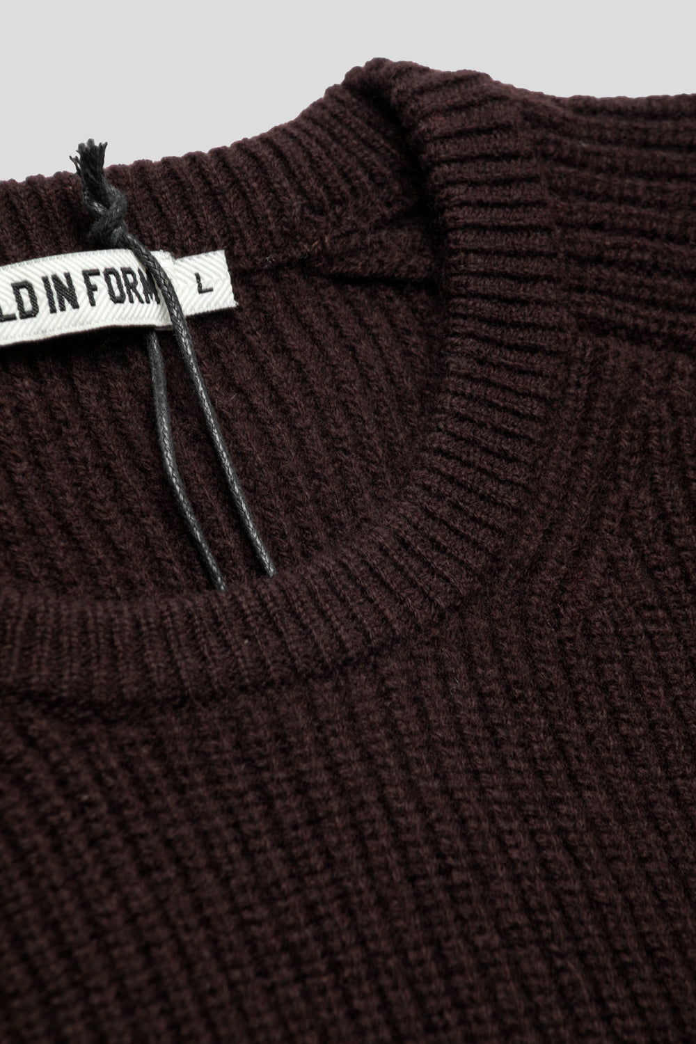 Held In Form Merino Rib Knit Sweater 'Coffee Brown'