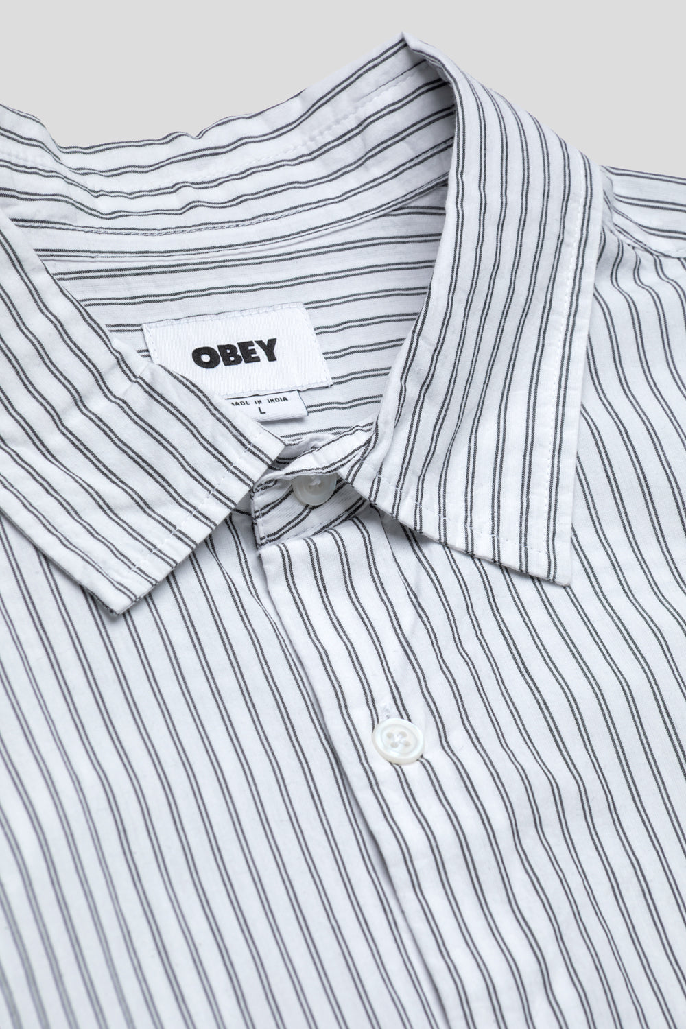 Obey William Woven LS Shirt 'White Multi'