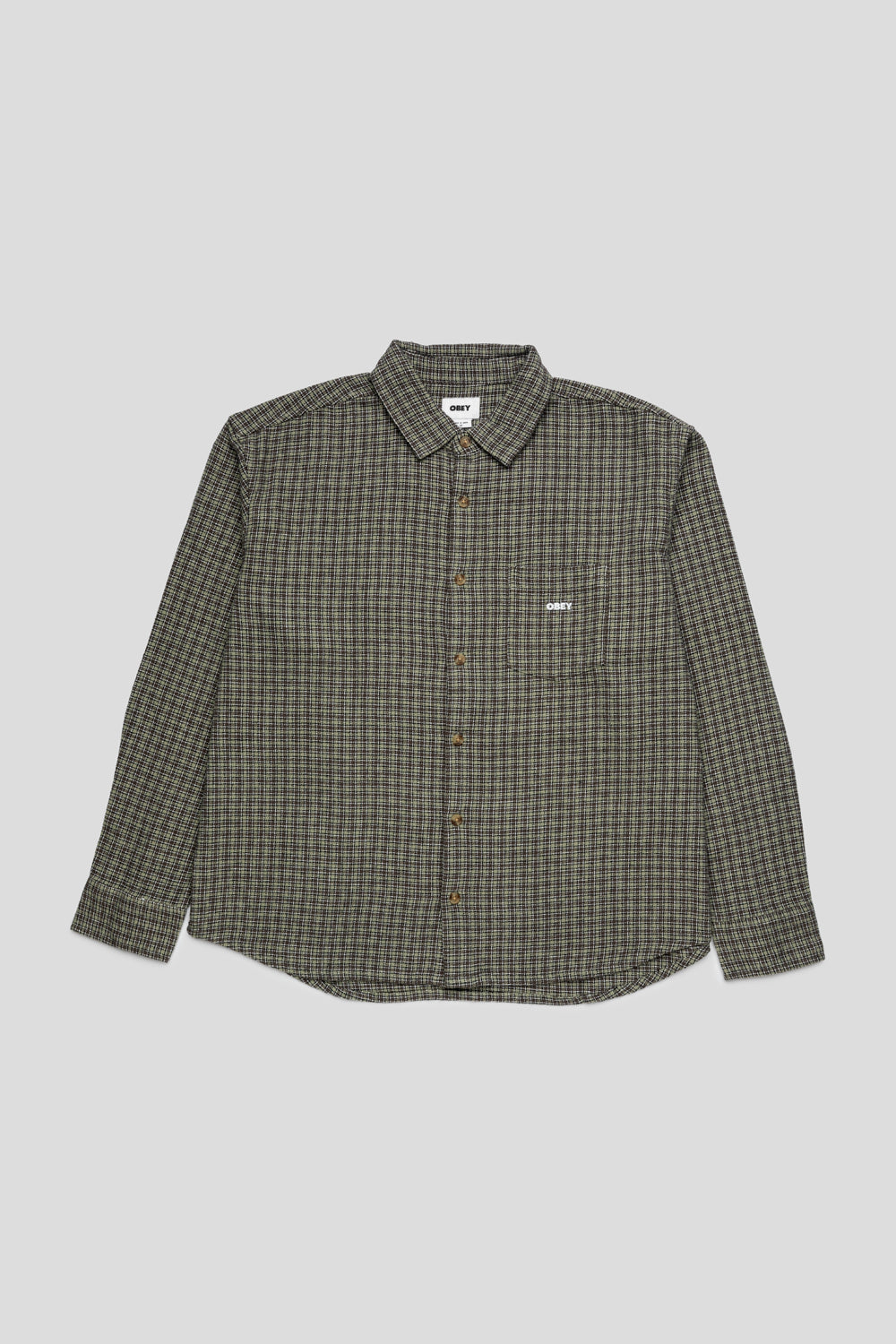 Obey Bigwig Jack Woven LS 'Stone Multi'