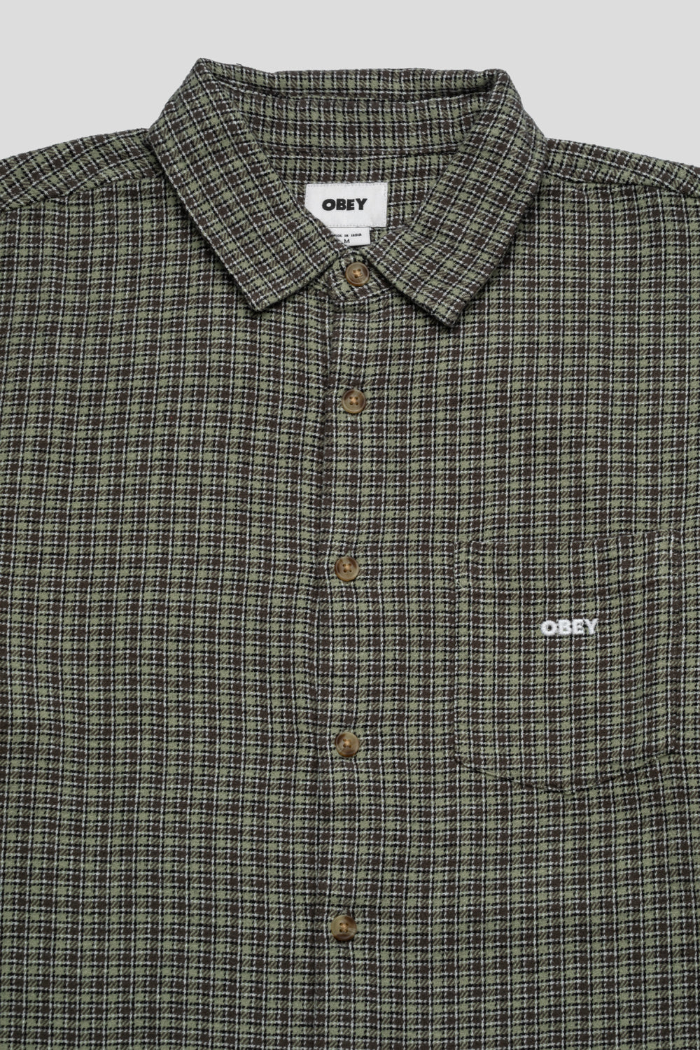 Obey Bigwig Jack Woven LS 'Stone Multi'