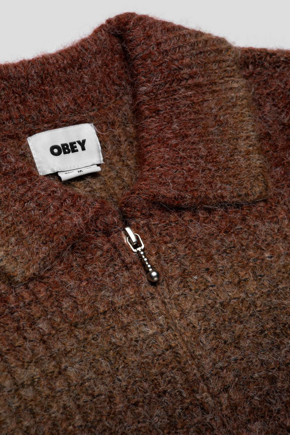 Obey Anton Gradient Cardigan ' Brown Multi'