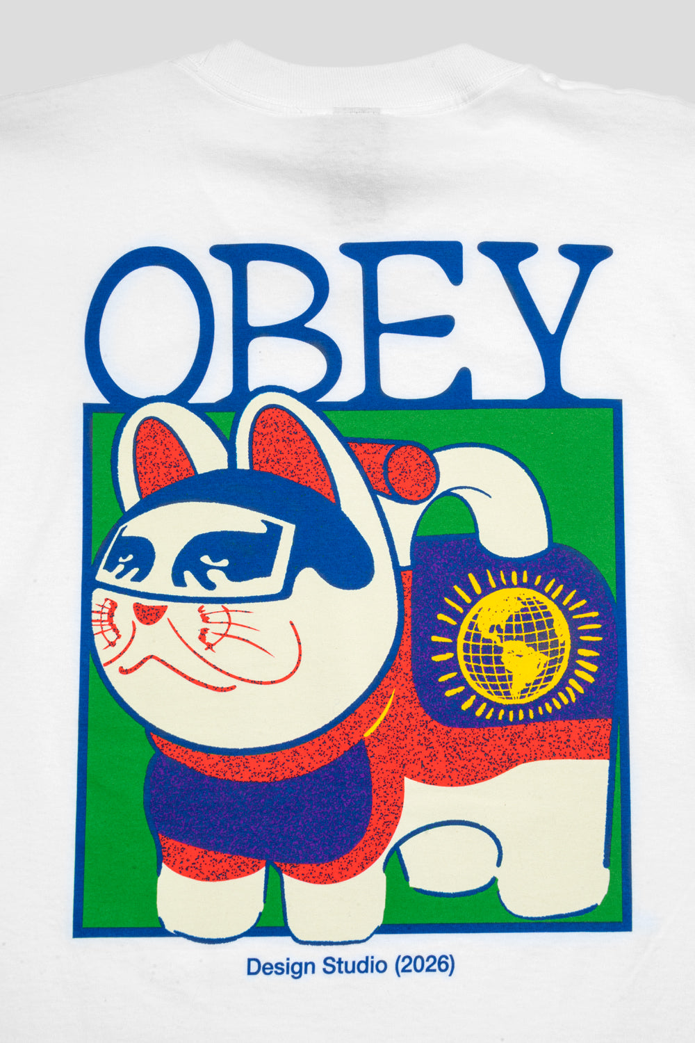 Obey Lucky Cat Tee ' White'-thumbmail-5