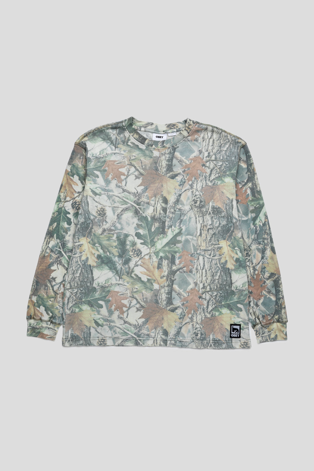 Obey Post Thermal LS 'Dusty Vintage Wood Camo'