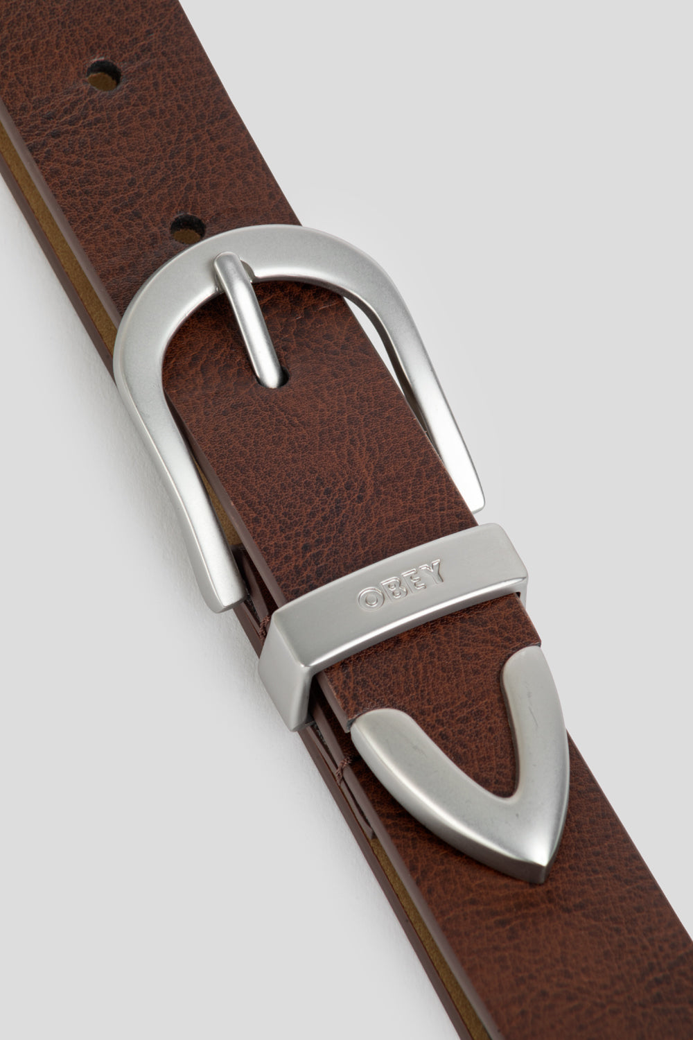 Obey Classic Leather Belt 'Chestnut'