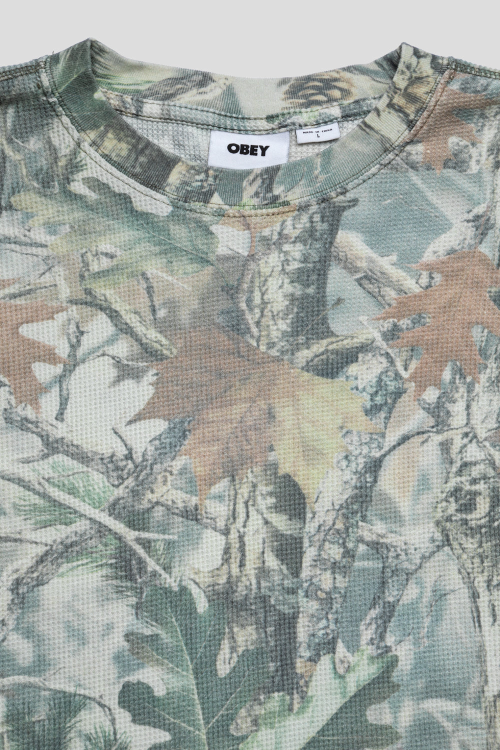 Obey Post Thermal LS 'Dusty Vintage Wood Camo'