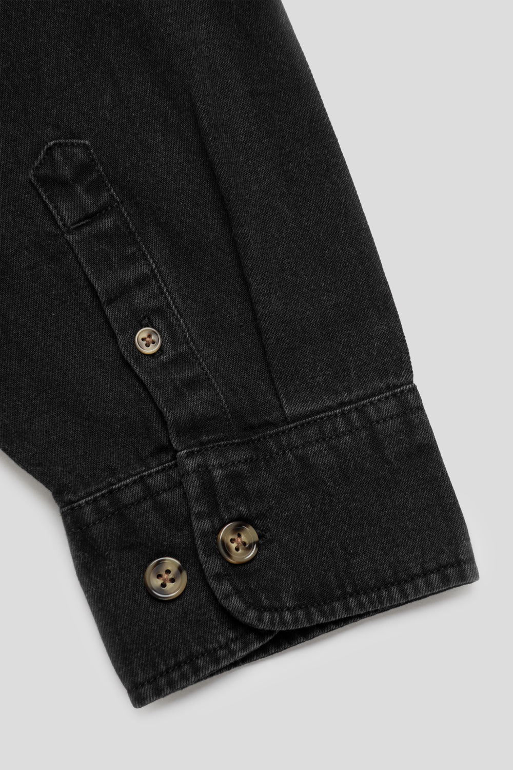 Obey Charlie Denim Woven Shirt 'Faded Black'-thumbmail-6