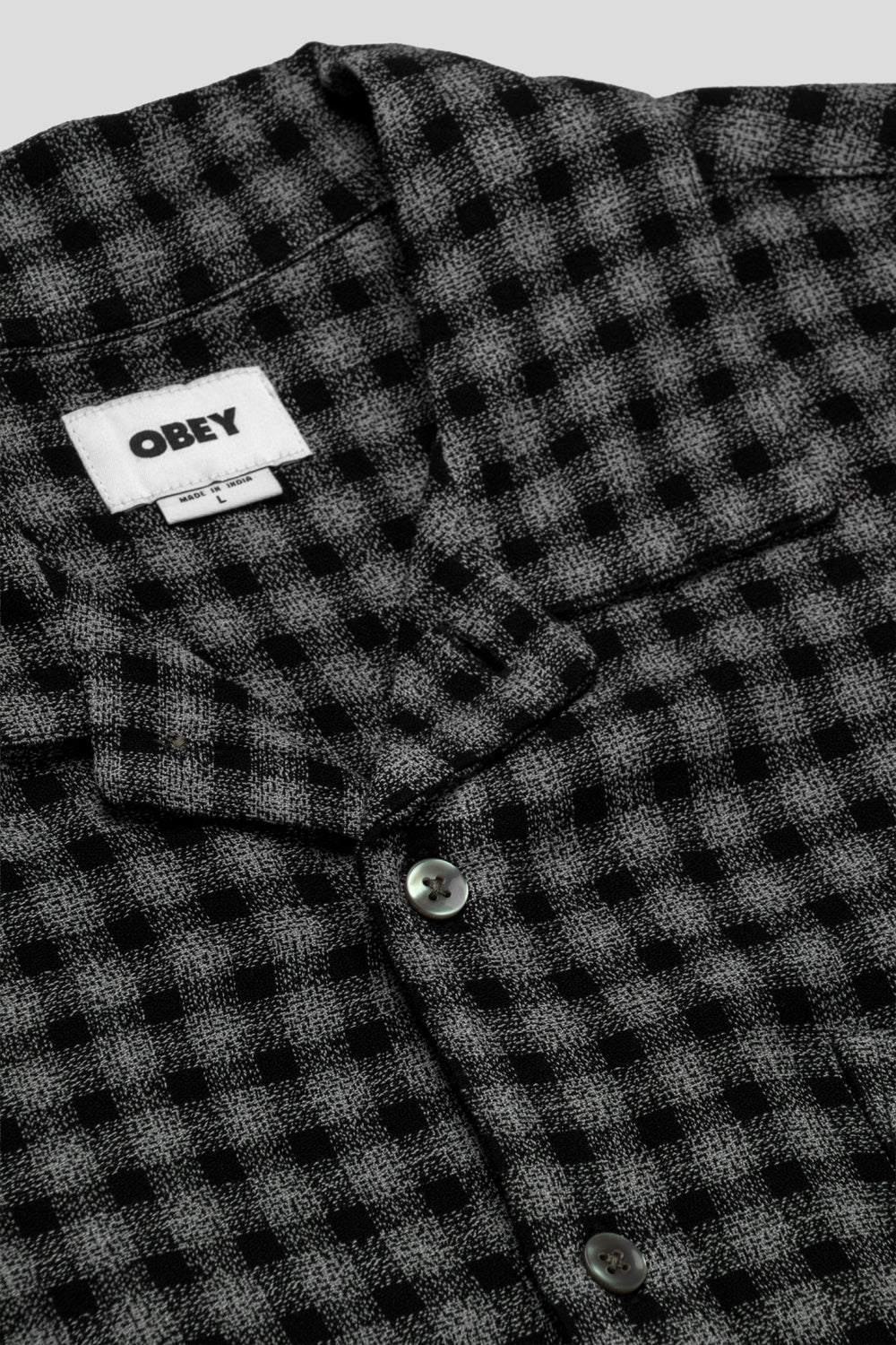 Obey Flynn Woven Shirt 'Black Multi'-thumbmail-4