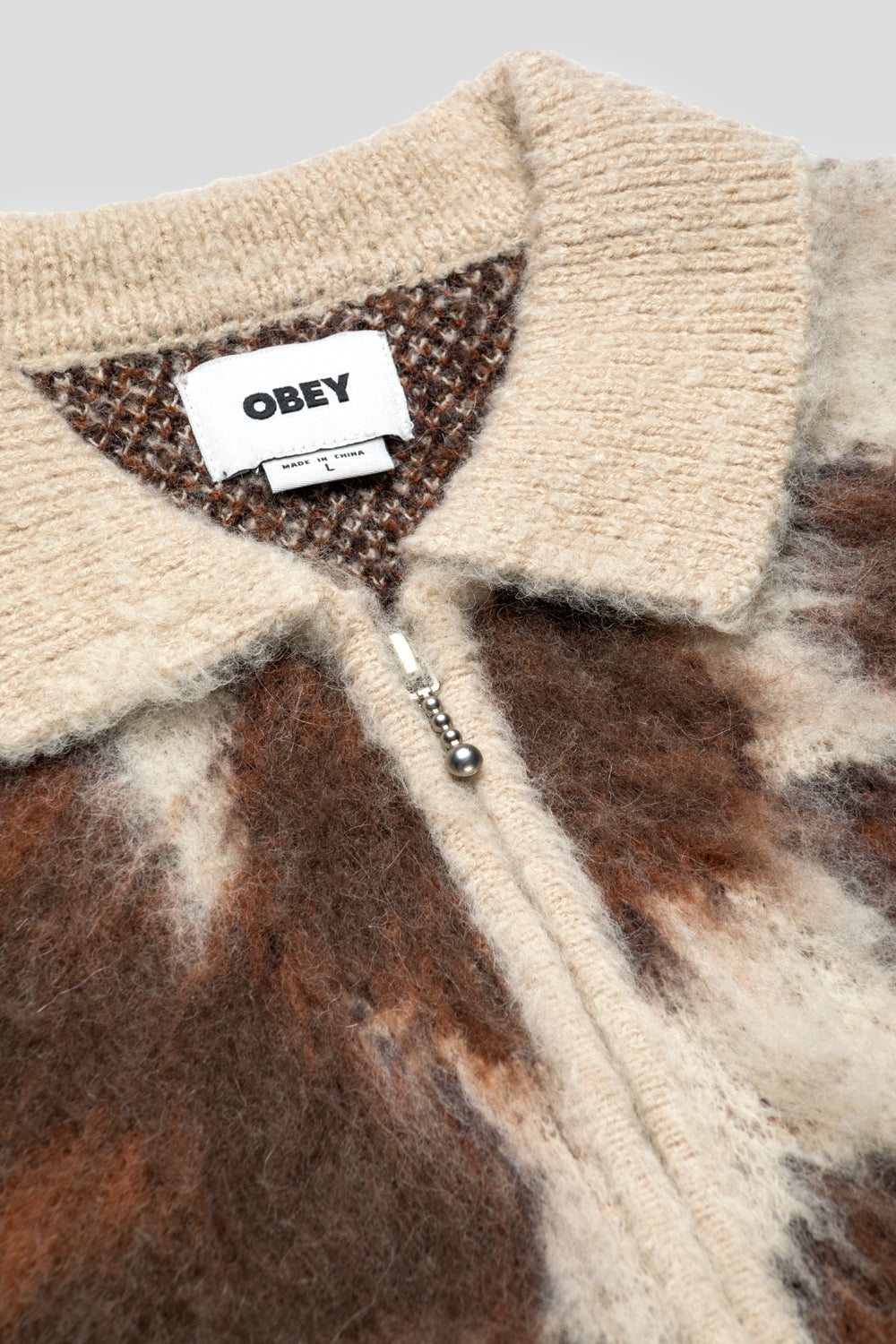Obey Cow Pattern Zip Sweater 'Cow Multi'-thumbmail-5