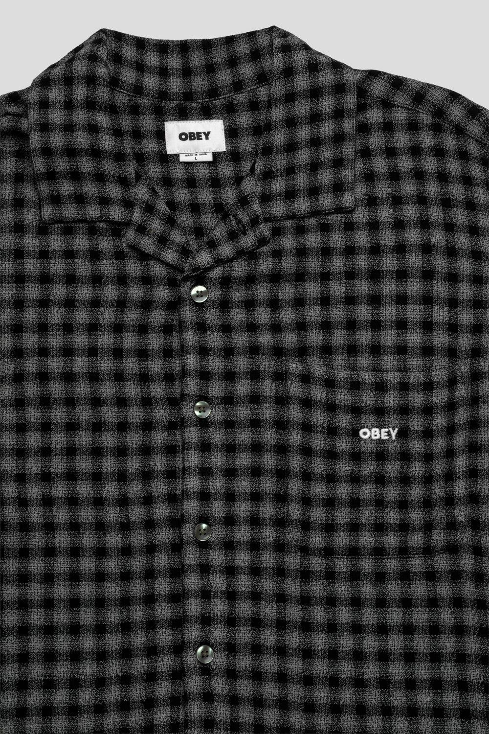 Obey Flynn Woven Shirt 'Black Multi'