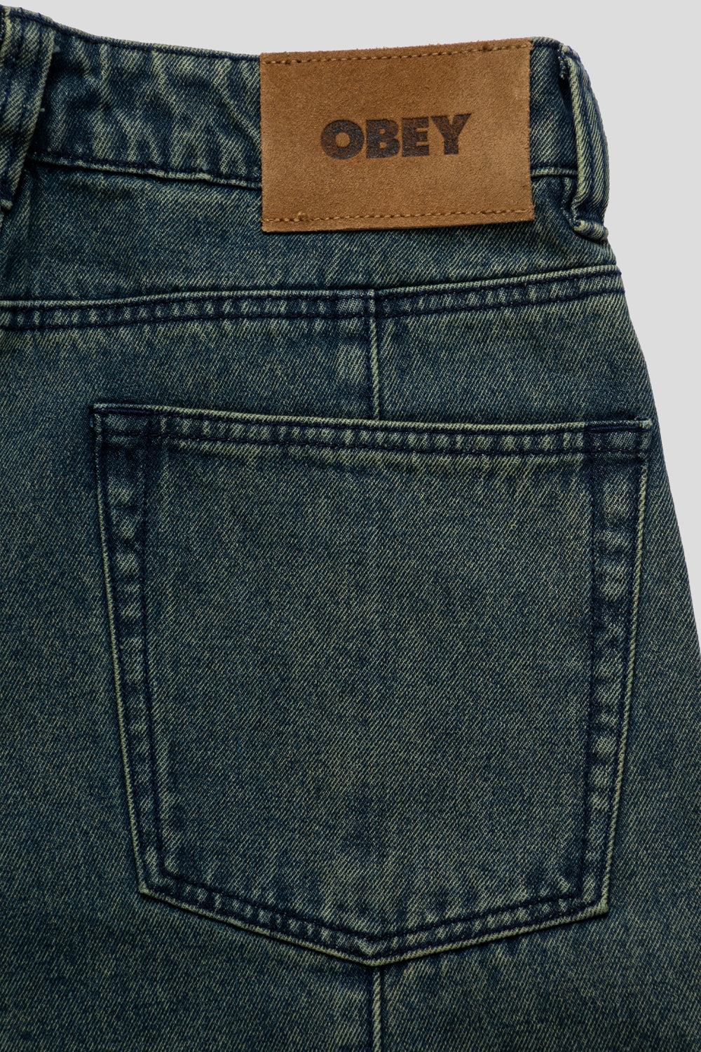 Obey Women's Nana Denim 'Yellow Tint Wash'-thumbmail-3