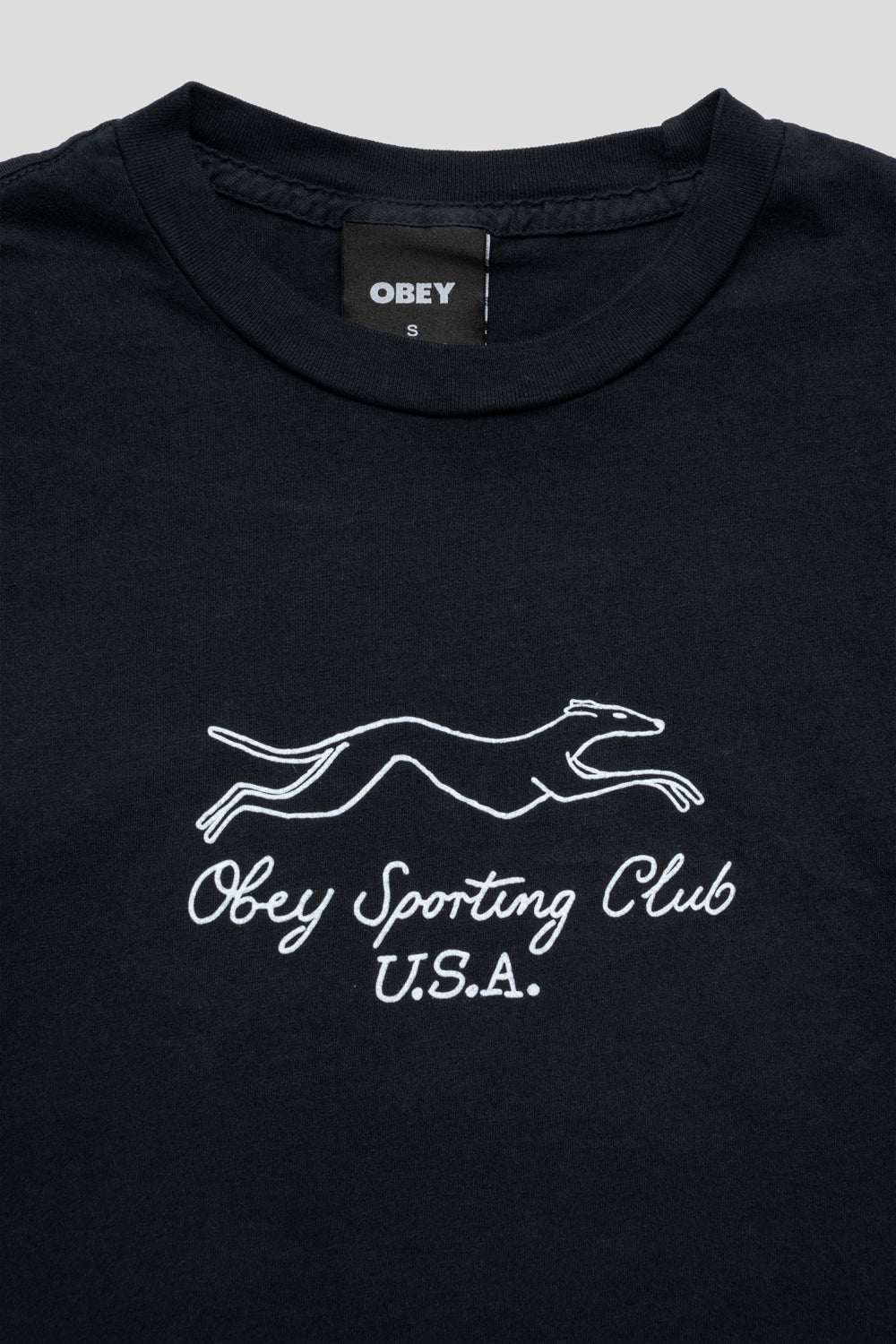 Obey Women's Sporting Club Tee 'Charcoal'-thumbmail-2