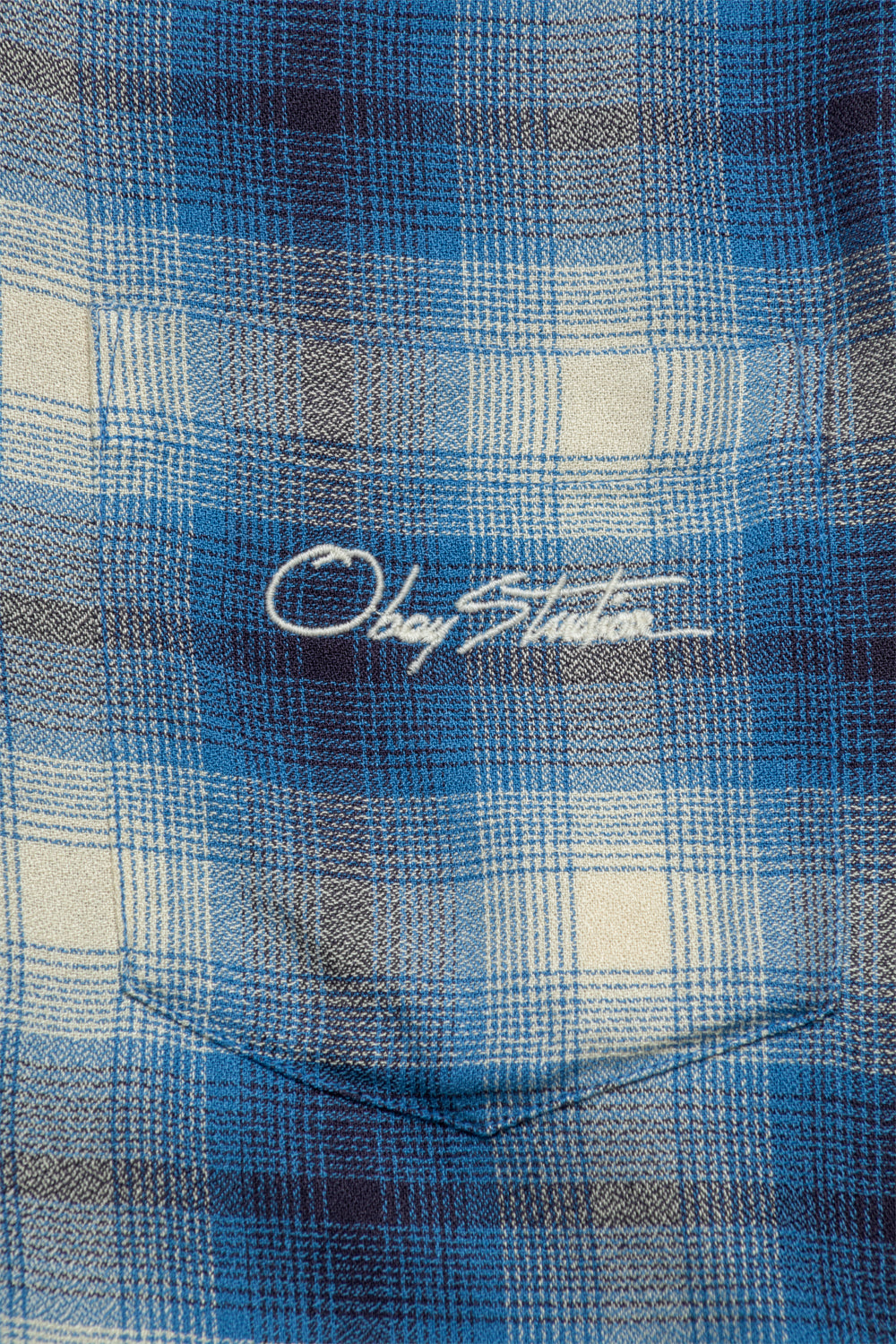 Obey Women's Zelia Shirt LS 'Blue Multi'-thumbmail-3