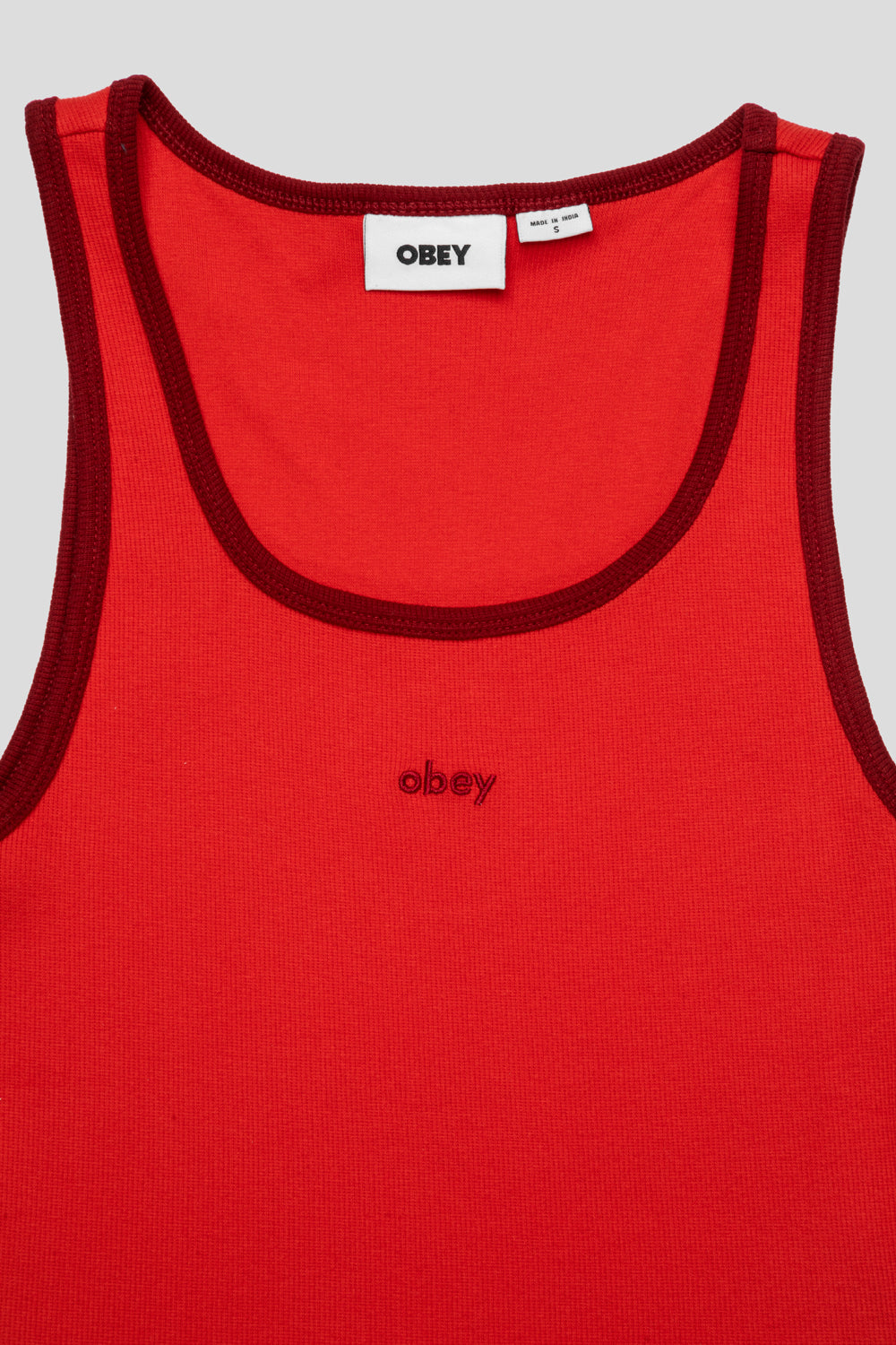 Obey Women's Loren Rib Tank 'Red'