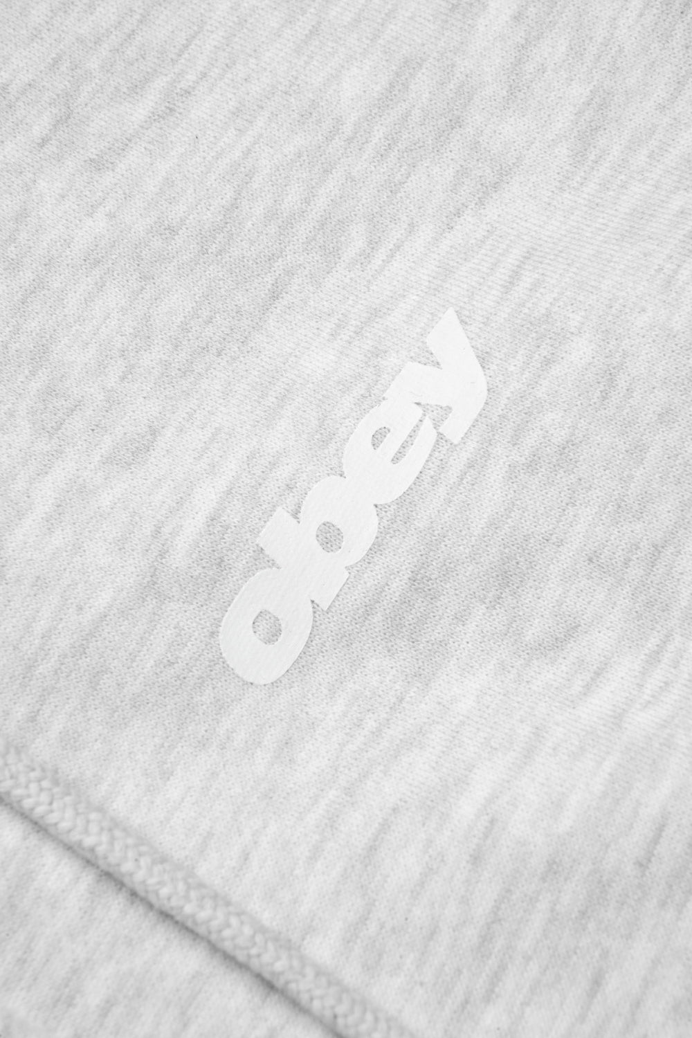 Obey Women's League Cropped Zip Hoodie 'Ash Heather Grey'-thumbmail-7
