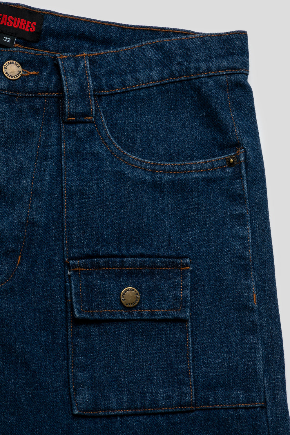 Pleasures Indigo Grind Baggy Jeans-thumbmail-7