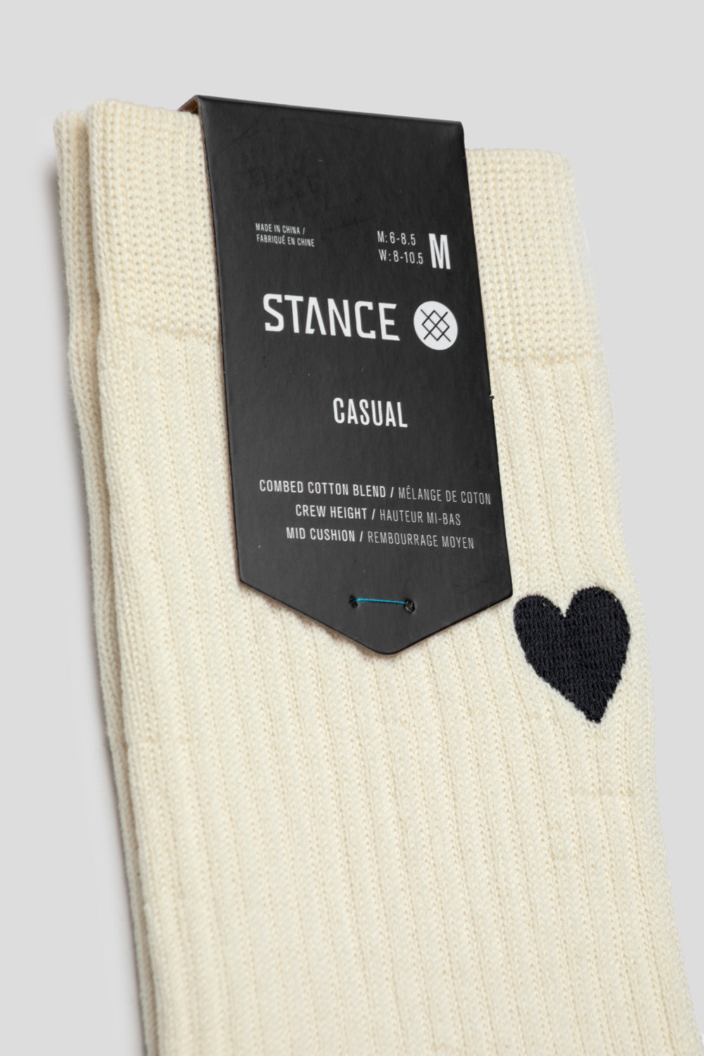Stance Women's Heart Crew Socks 'Canvas'
