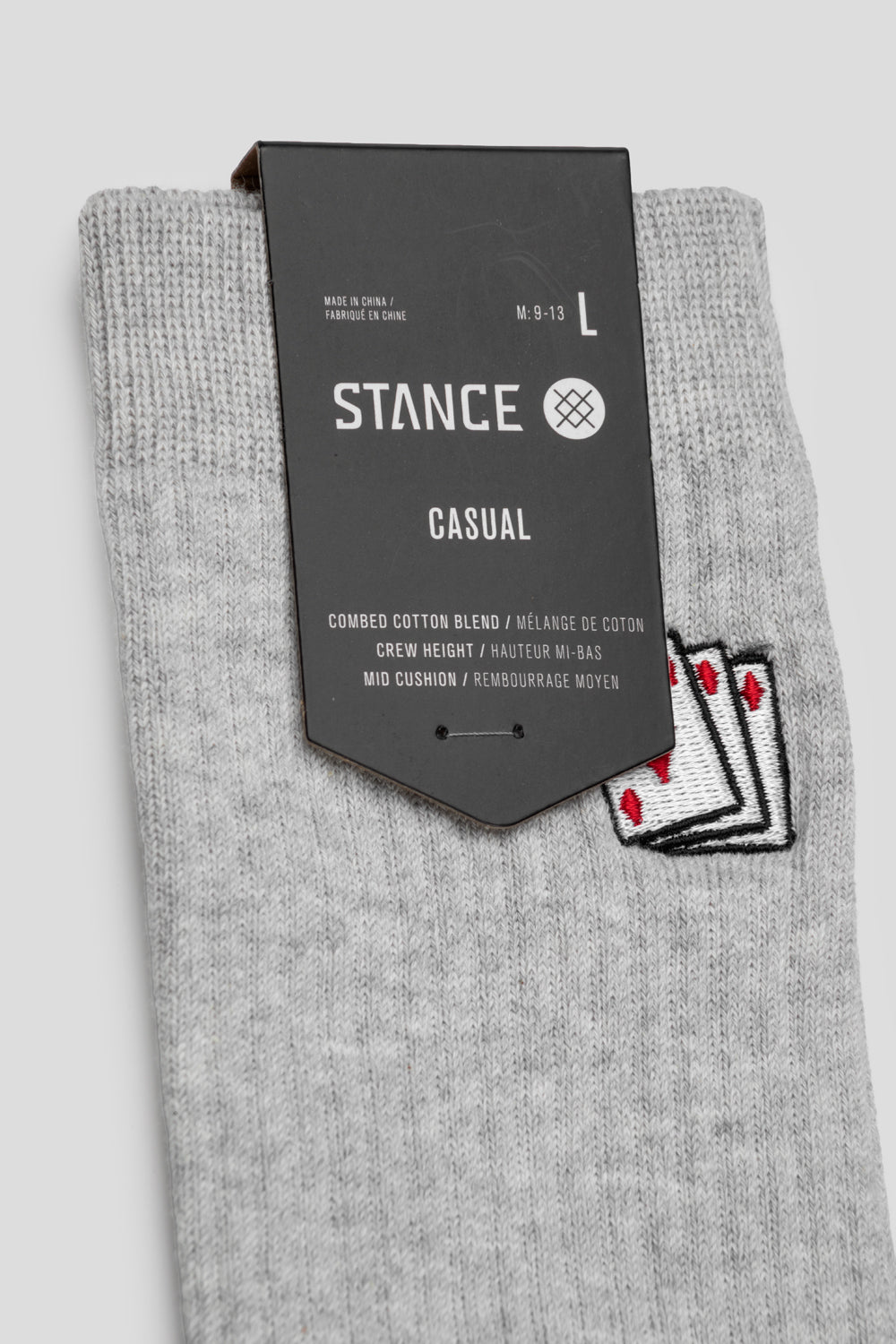 Stance Men's Hit Me Crew Socks 'Heather Grey'
