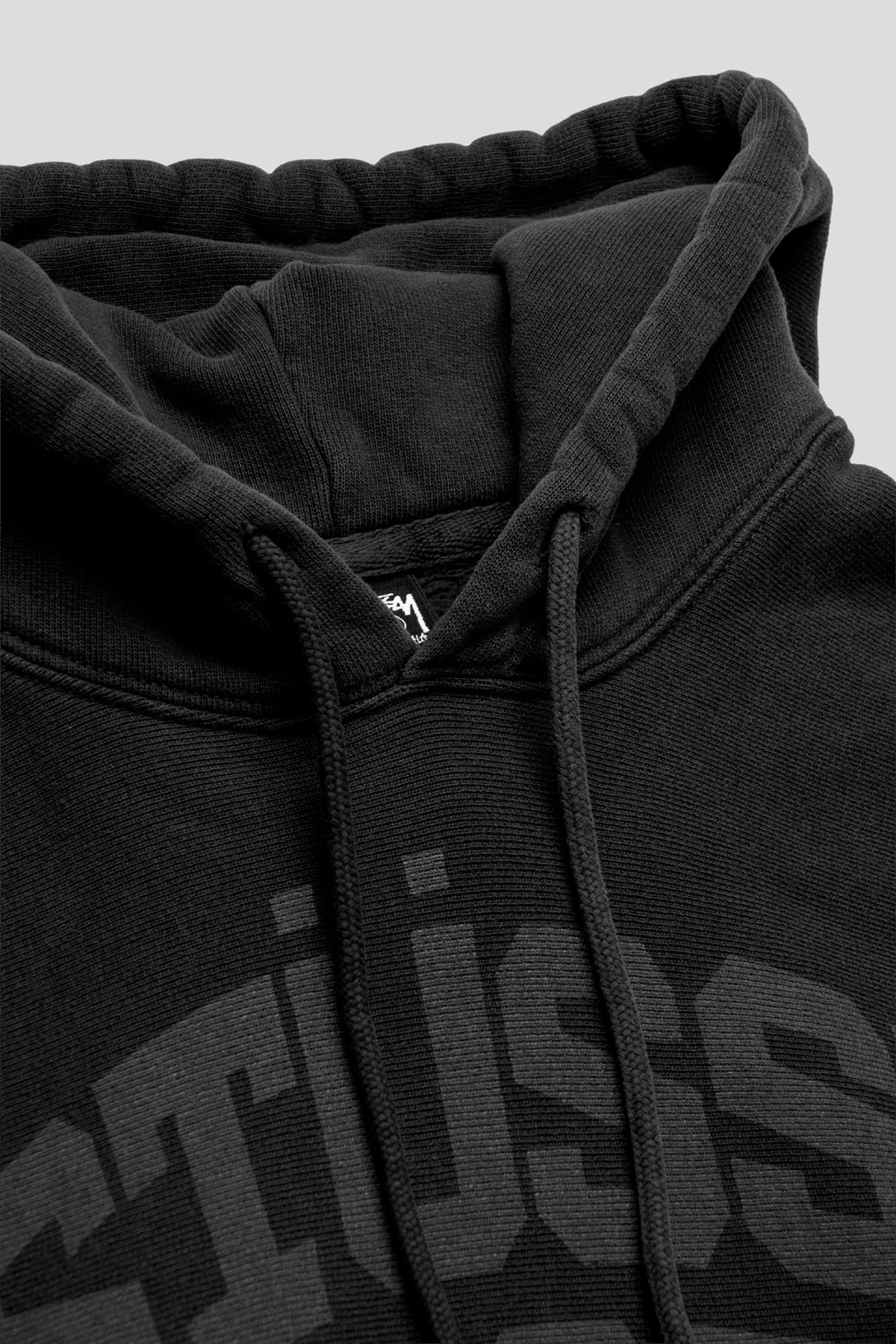 Stussy Block Sport Garment Dyed Hoodie 'Faded Black'-thumbmail-4