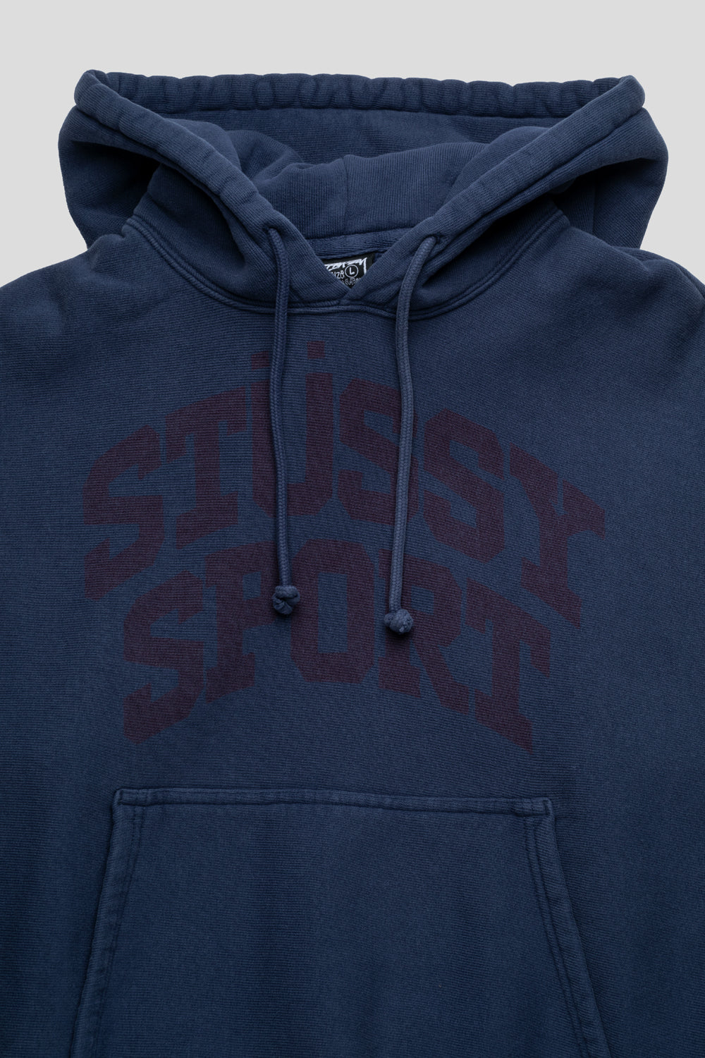 Stussy Block Sport Garment Dyed Hoodie 'Midnight'-thumbmail-2