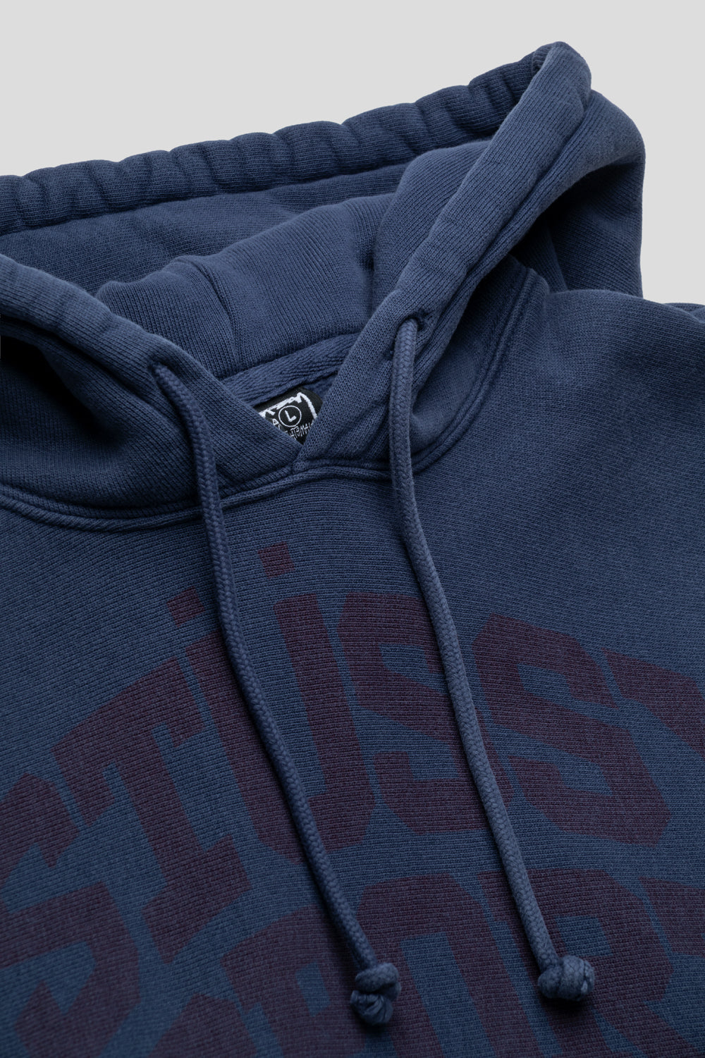 Stussy Block Sport Garment Dyed Hoodie 'Midnight'-thumbmail-3