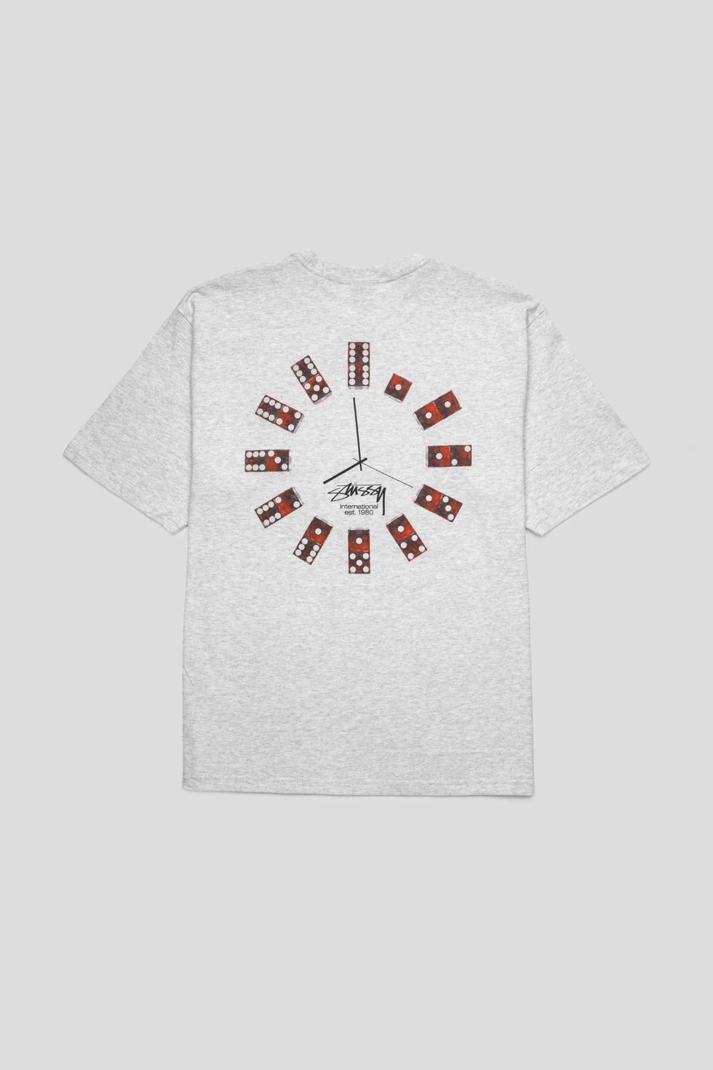 Stussy Dice Clock Tee 'Ash Heather'-thumbmail-2
