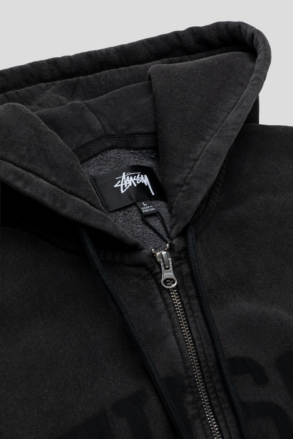 Stussy Faded Graphic Zip Hoodie 'Washed black'-thumbmail-4