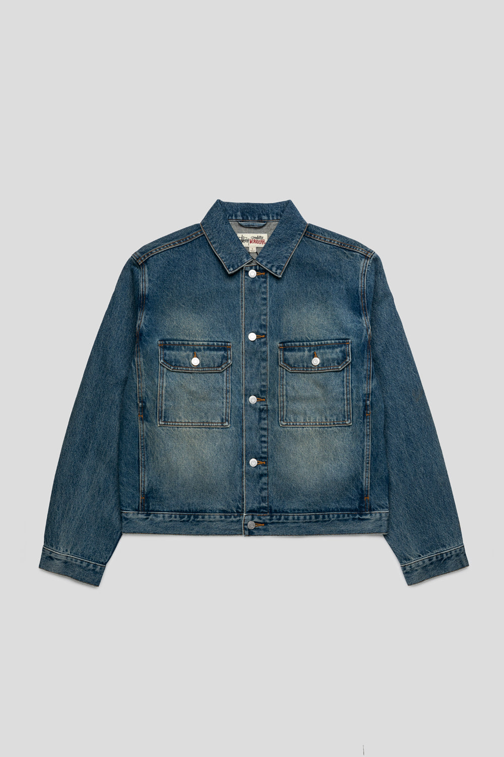 Stussy Trucker Denim 'Dark Wash Indigo'-thumbmail-1