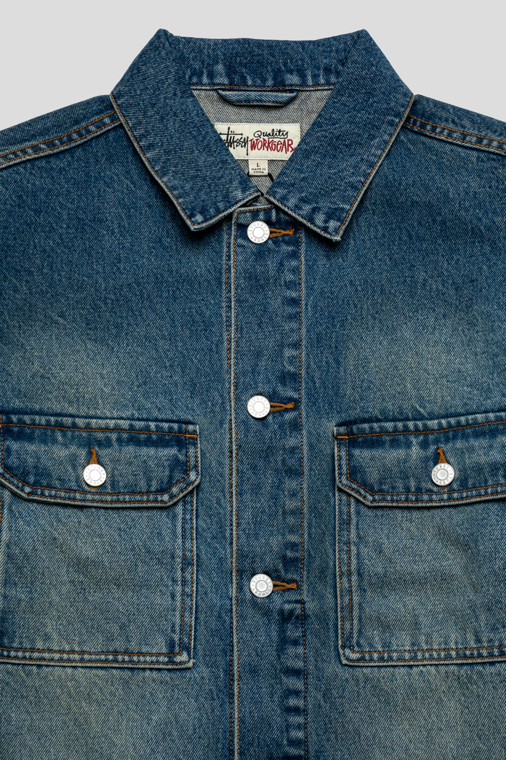 Stussy Trucker Denim 'Dark Wash Indigo'-thumbmail-2