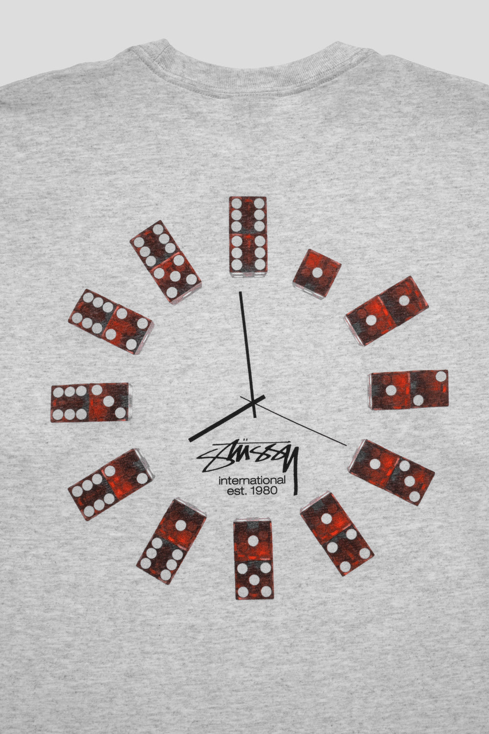 Stussy Dice Clock Tee 'Ash Heather'-thumbmail-4