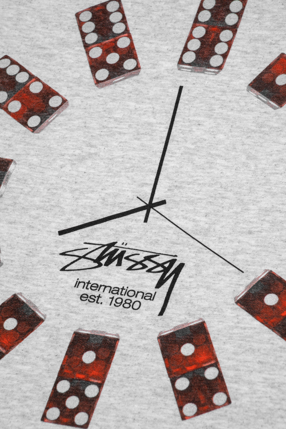 Stussy Dice Clock Tee 'Ash Heather'-thumbmail-6