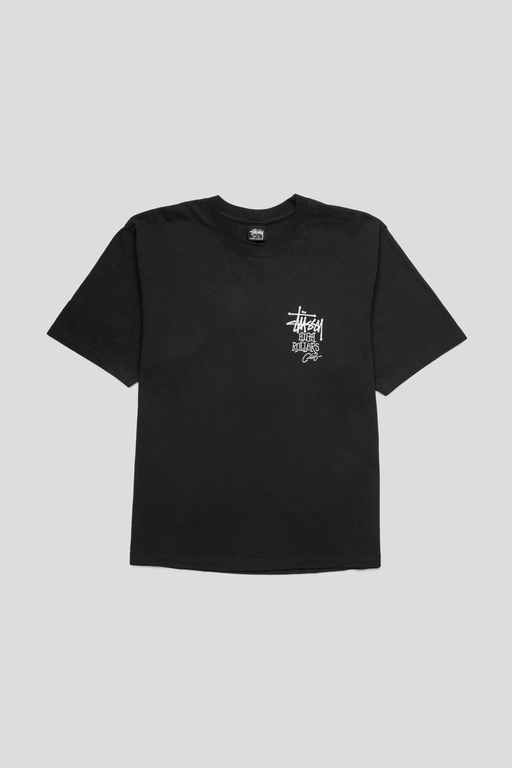 Stussy High Rollers Pigment Dyed Tee 'Faded Black'-thumbmail-1