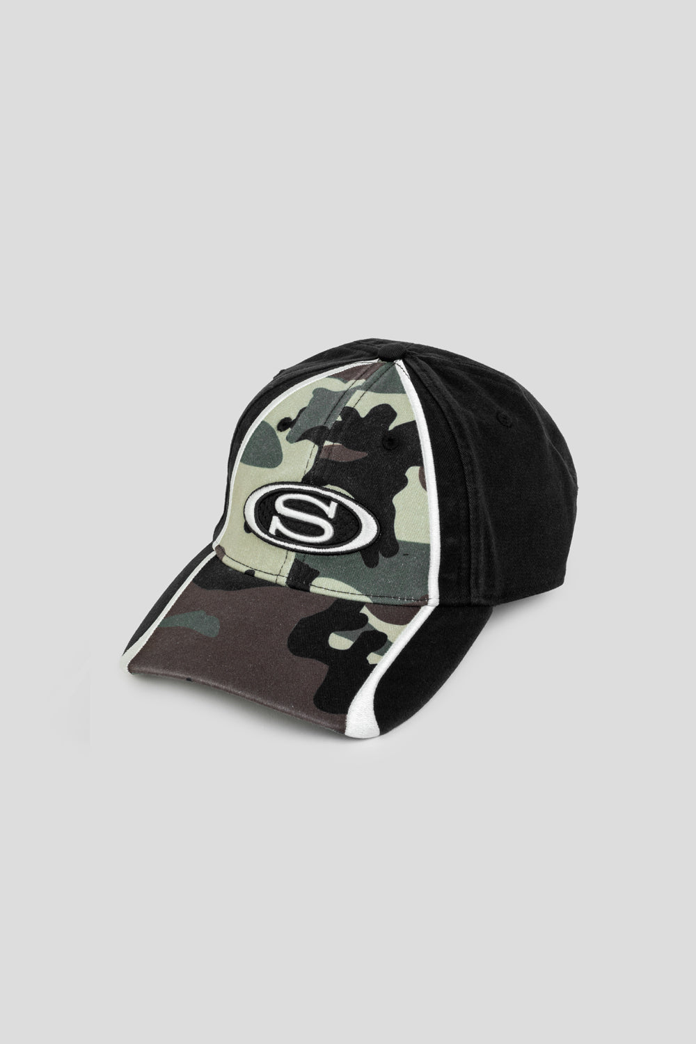 Stussy LP S Oval Strapback Cap 'Woodland Camo'-thumbmail-4