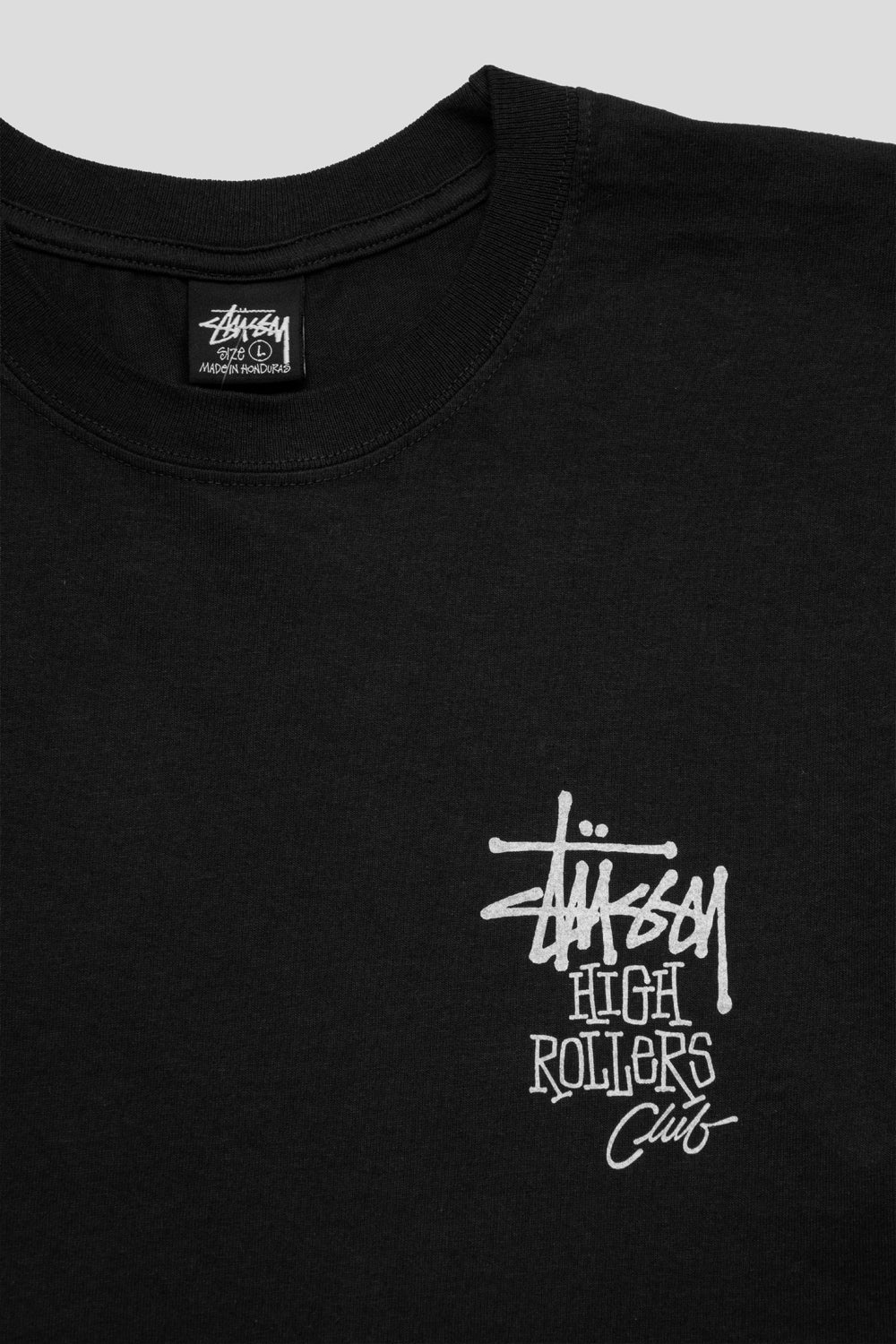 Stussy High Rollers Pigment Dyed Tee 'Faded Black'-thumbmail-3