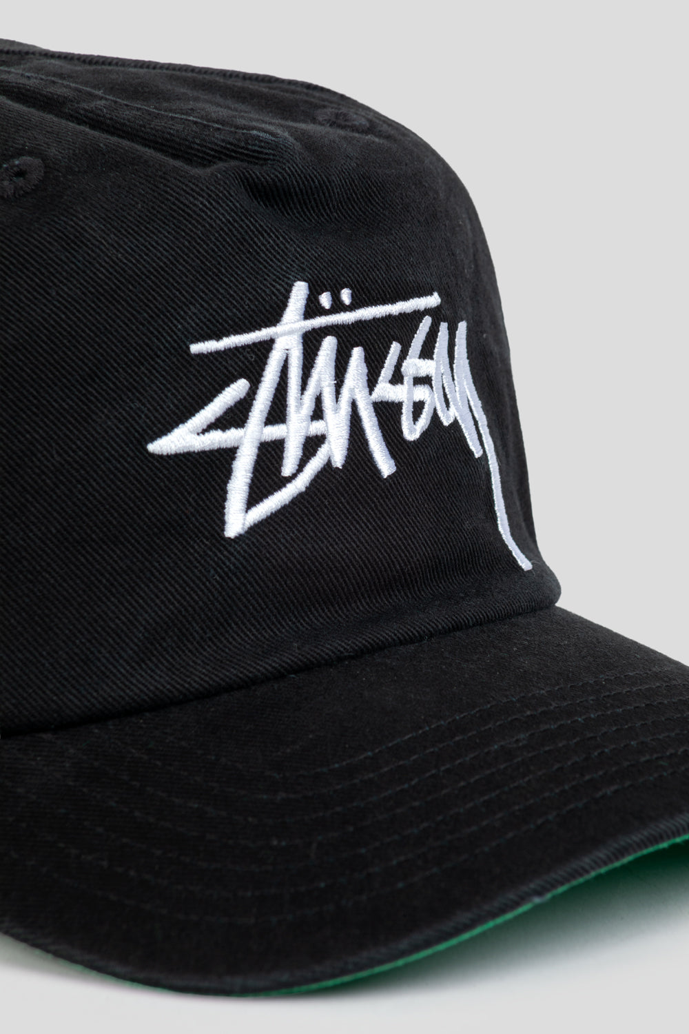 Stussy Big Stock Mid Depth Cap 'Black'-thumbmail-2
