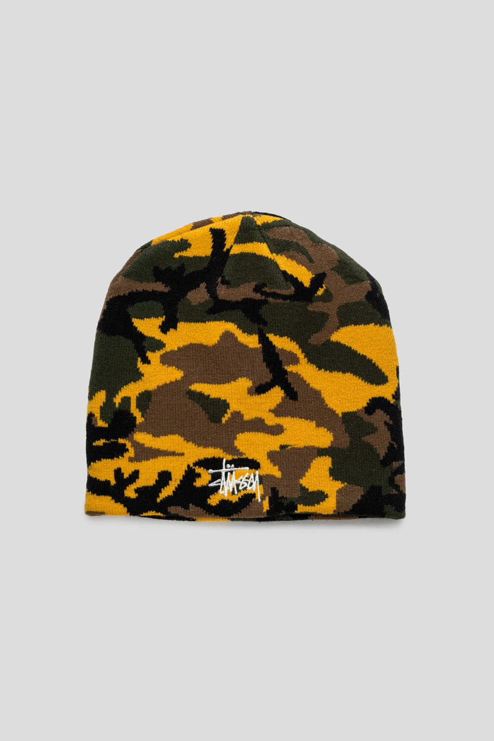 Stussy Basic Jacquard Skullcap 'Yellow Camo'