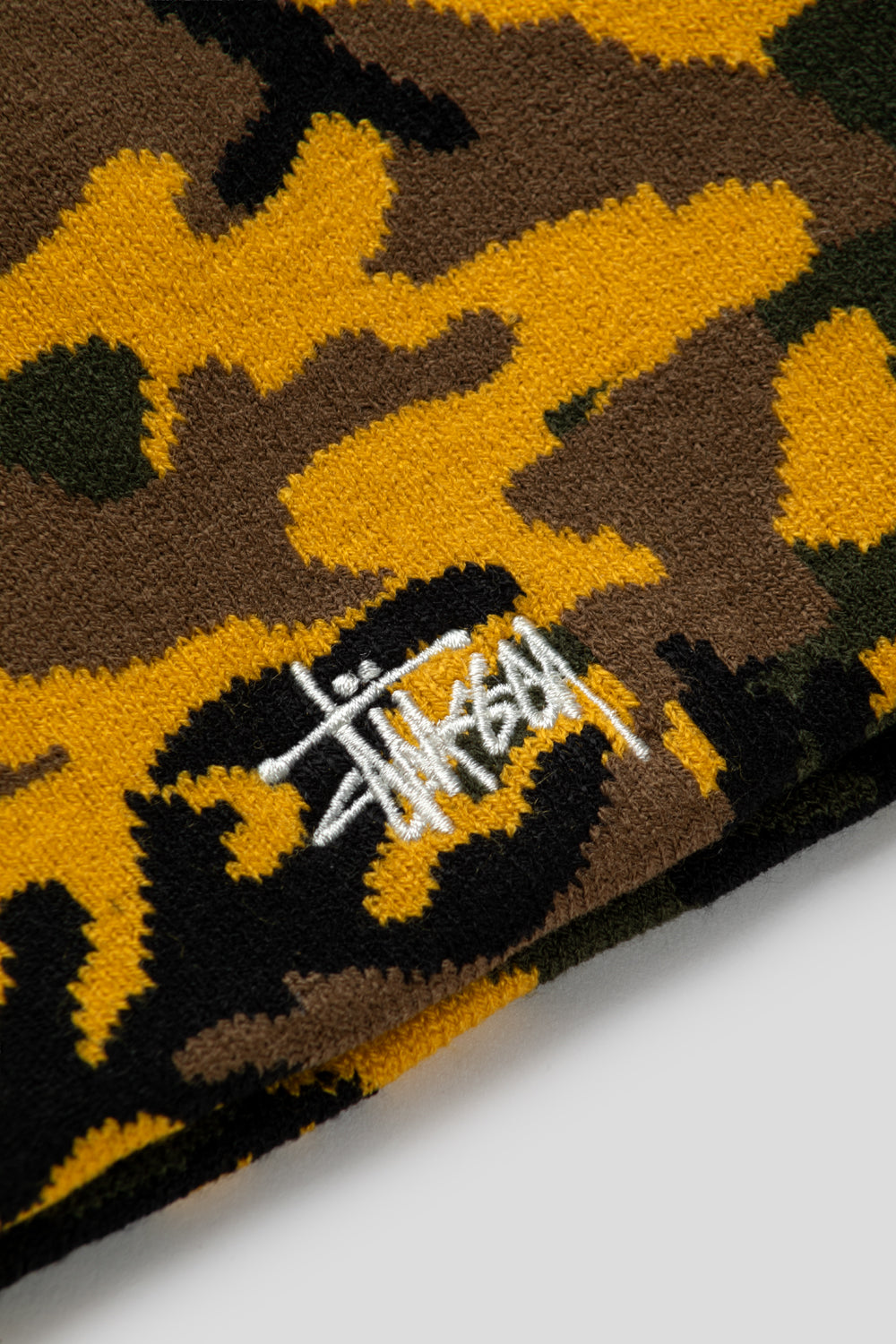 Stussy Basic Jacquard Skullcap 'Yellow Camo'