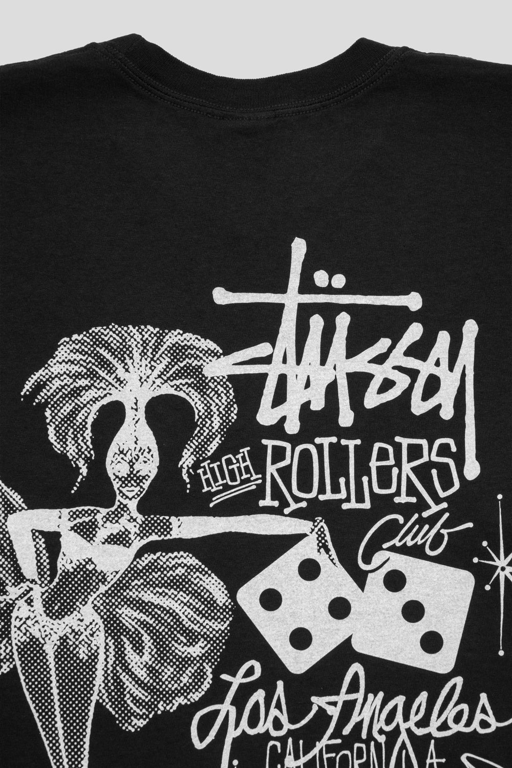 Stussy High Rollers Pigment Dyed Tee 'Faded Black'-thumbmail-4