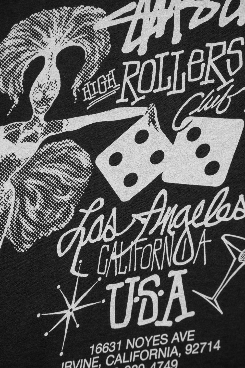 Stussy High Rollers Pigment Dyed Tee 'Faded Black'-thumbmail-7