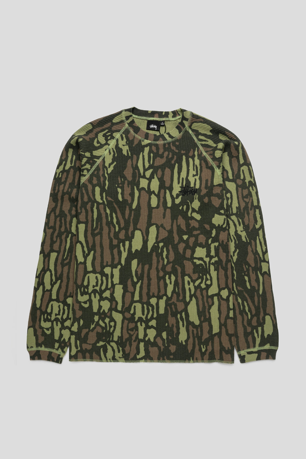 Stussy Raglan Thermal Basic Stock 'Tree Bark Camo'-thumbmail-1