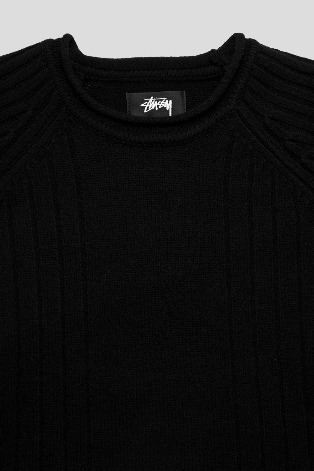 Stussy Merino Roll Neck Sweater 'Black'-thumbmail-2