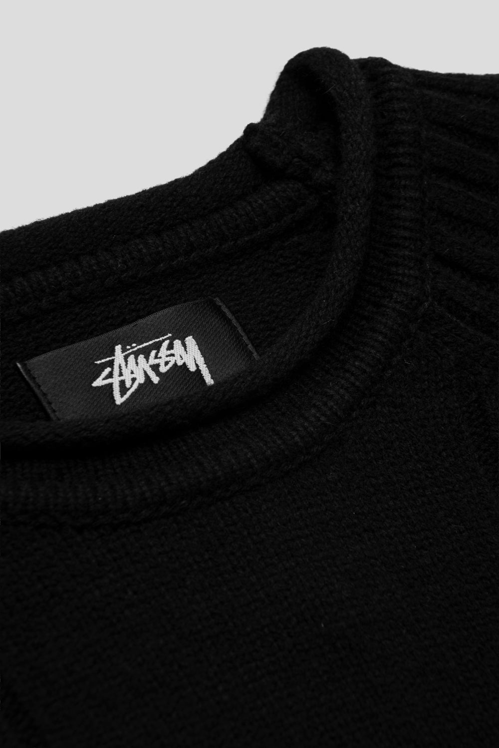 Stussy Merino Roll Neck Sweater 'Black'-thumbmail-4