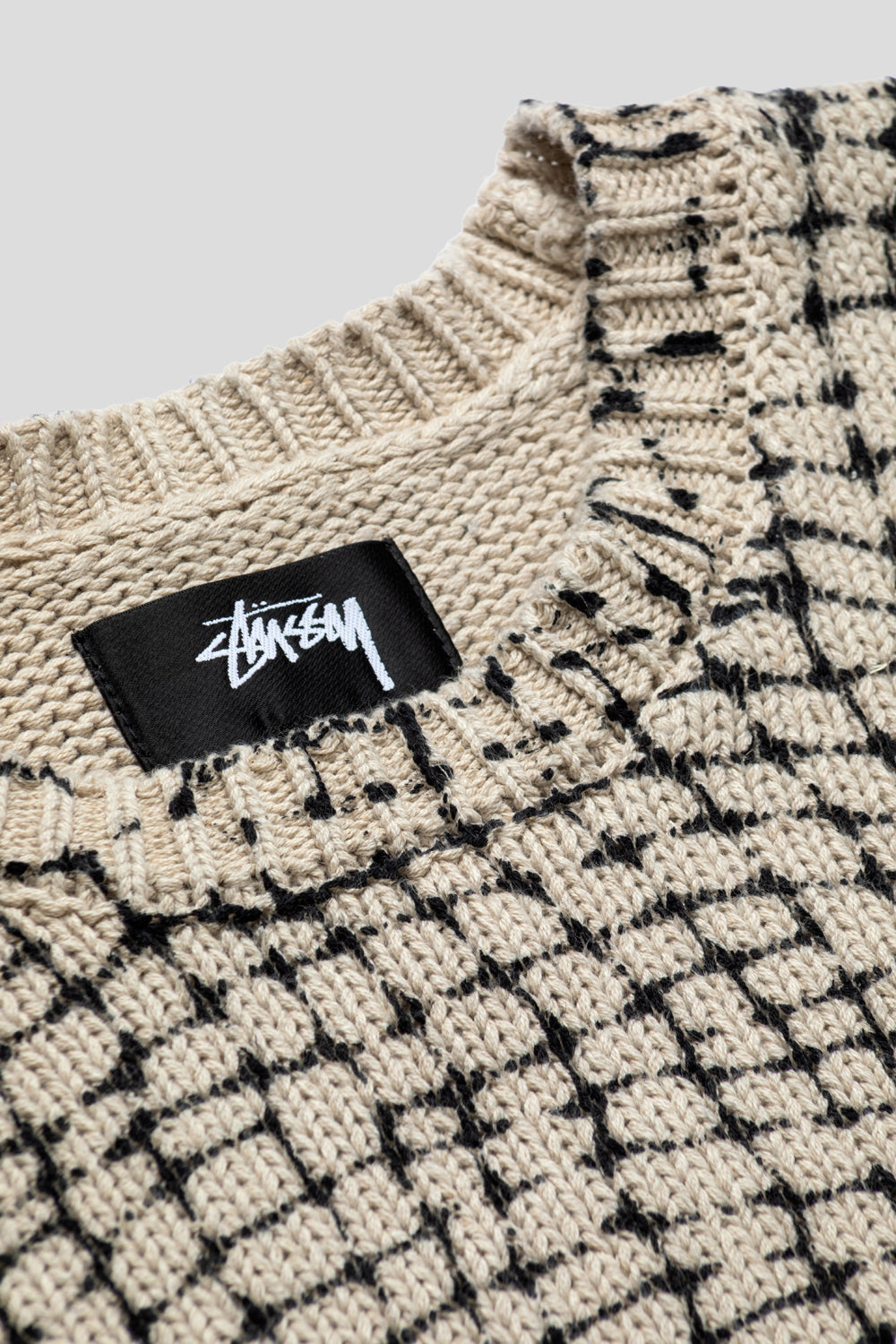Stussy Mesh Print Sweater 'Mesh Net'-thumbmail-4
