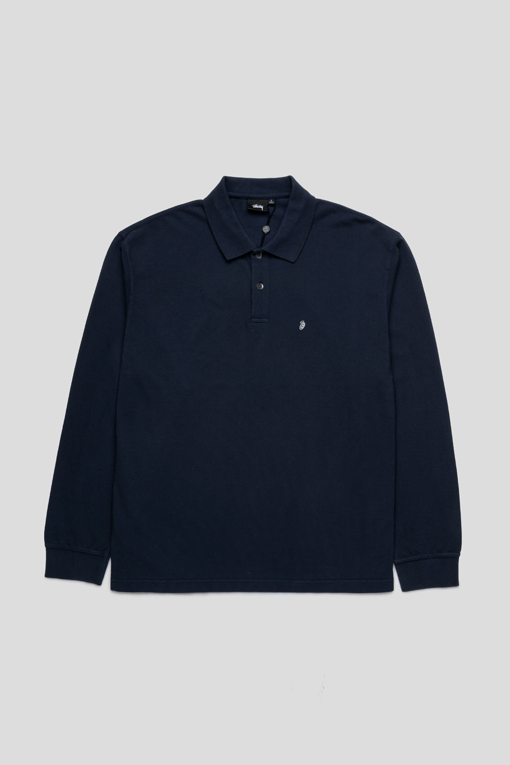 Stussy LS Classic Pique Polo 'Navy'