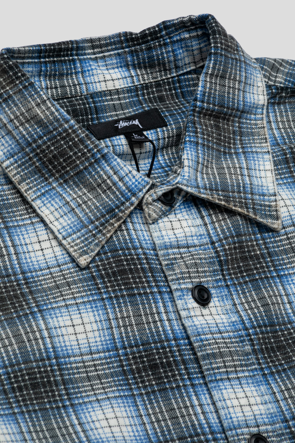 Stussy Dax Plaid Shirt 'Blue'-thumbmail-4