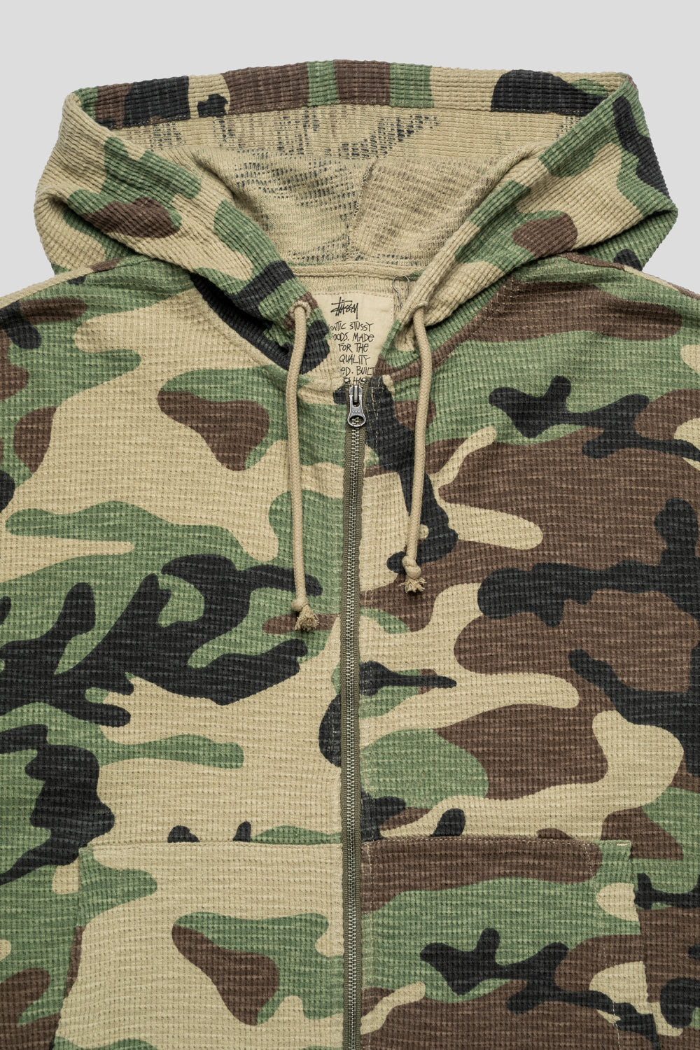 Stussy Lightweight Thermal Hoodie 'Camo'