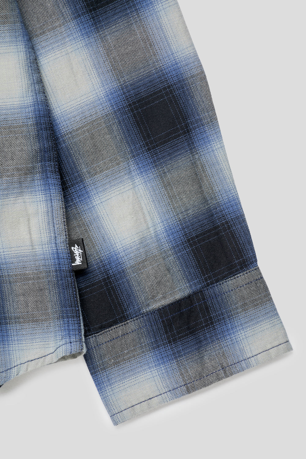 Stussy Beach Ombre Plaid Shirt 'Black'-thumbmail-6
